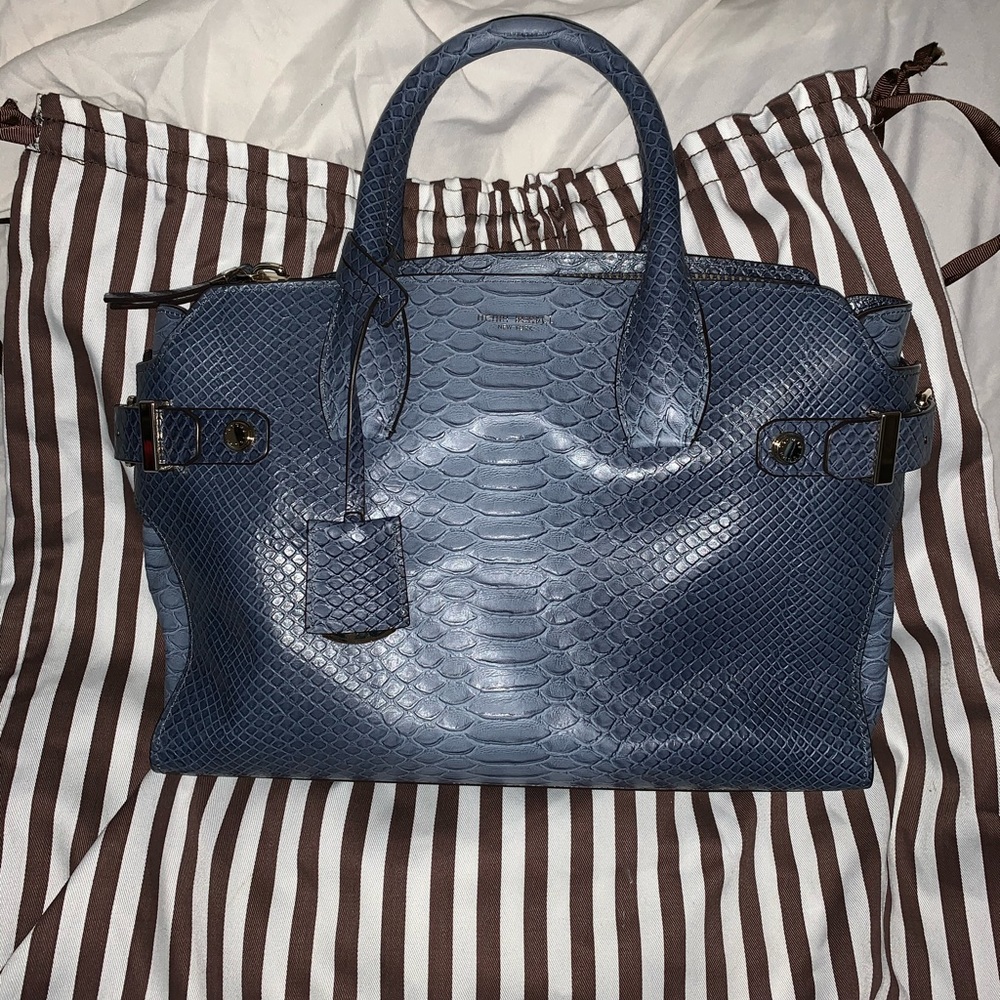 FIRM NWOT HENRI BENDEL SNAKE EMBOSSED CARLYLE SATCHEL